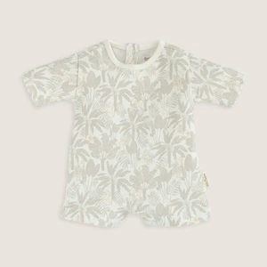 Jungle Baskılı Tulum Ekru