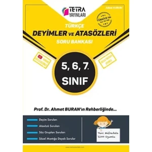 Tetra Yayınları 5,6,7. Sınıf Deyimler ve Atasözleri Soru Bankası -  Soru Bankası