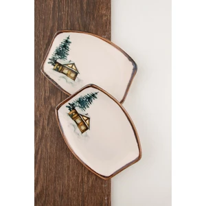 Bursa Porselen Dekor Winter 2 Adet Porselen Tabak