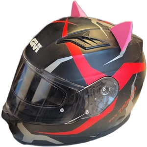 3D Fabrick Kask Süsü -Kedi Kulağı Şeker Pembe