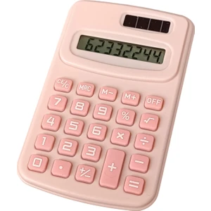 Güneş Enerjili Elektronik 8 Haneli Pembe Hesap Makinesi KC-888