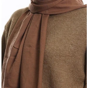 Manolyaşal Ayrobin Pamuk Caz Şal - Taba