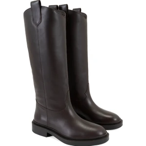 Loar Kahve Kadın Deri Çizme