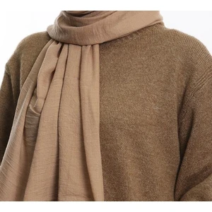 Manolyaşal Ayrobin Pamuk Caz Şal - Bej