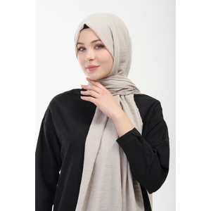 Manolyaşal Ayrobin Pamuk Caz Şal - Koyu Krem