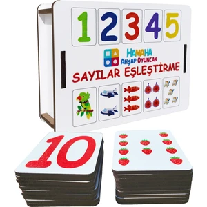 Eğitici Ahşap Oyuncak | Sayılarla Zihinsel Becerileri Geliştiren Ahşap Denkleştirme Blokları | 20 Parça Kutulu Eğitici Oyuncak