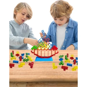 Think Master Tetra Kule Denge Oyuncağı Eğitici Kutu Oyuncak Tetris Kule Tetra Tower