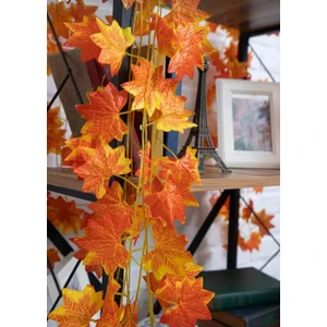 Oso Home 1 Dal Sonbahar Yapay Sarmaşık, Yapay Çiçek, Ev Dekorasyonu, Ev Süsü Sonbahar Yapay Sarmaşık Ledsiz