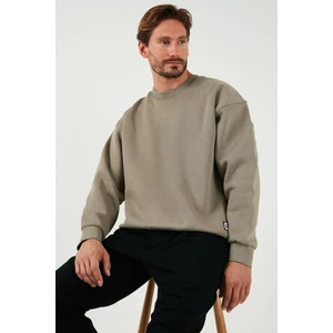 Regular Fit Bisiklet Yaka Pamuklu Içi Tüylü Yumuşak Şardonlu Sweat Erkek Sweat 5905255