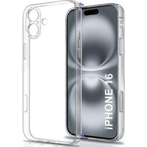 iPhone 16 Kılıf Şeffaf Silikon 3D Kamera Korumalı Tpu Slim Fit Tasarım Esnek Renksiz Kapak