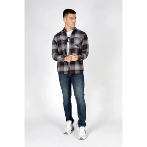 Lee Cooper 251 Lcm 241011 2636 Lacıvert-Grı Ekose Lupınes Erkek Dokuma U.kol Gomlek