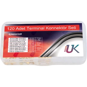 120 Adet Premium Bakır Terminal Konnektör Seti Kutulu