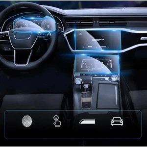 Audi A6 Avant Sedan 2023 Uyumlu Multimedya Dijital Klima Ve Gösterge 3 Parça 9H Nano Ekran Koruyucu