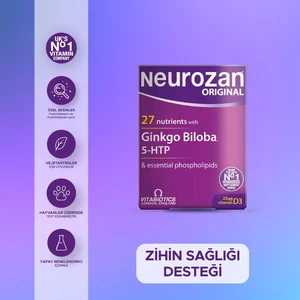 Ginkgo Biloba Ekstresi, 5 HTP, D Vitamini İçeren Odaklanmaya Yardımcı Destek Vitamini 30 Tablet