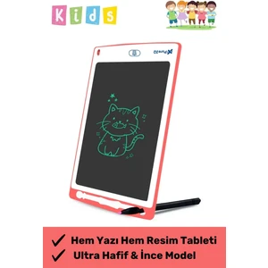 Premium LCD Ekranlı Kalemli Dijital Çizim Tableti Yazı Tahtası Boyama Resim Akıllı Tablet 8,5 Inç