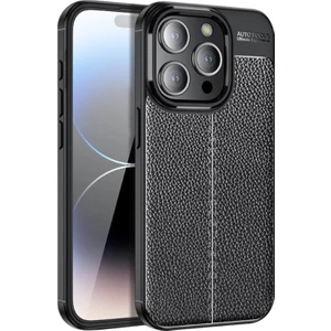 iPhone 15 Pro Kılıf Korumalı Firo Deri Dokulu Silikon
