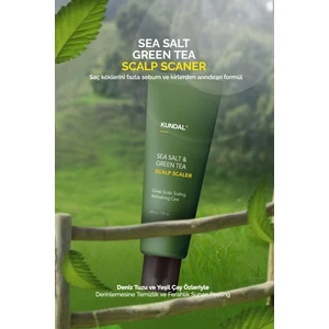Arındırıcı ve Ferahlatıcı Saç Derisi Peelingi KUNDAL Sea Salt & Green Tea Scalp Scaler