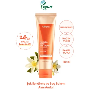 Bukle Belirginleştirici Durulanmayan Saç Kremi KUNDAL Volume & Fixing Curl Cream (Wedding Bouquet)