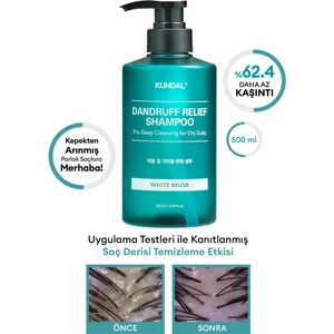 Arındırıcı Bakım Şampuanı KUNDAL Dandruff Shampoo (White Musk)