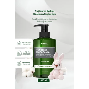 Sorunlu Saç Derisine Özel Şampuan KUNDAL Tea Tree & Macadamia Deep Cleansing Shampoo (Baby Powder)