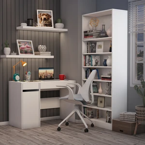 CLM-107-BEYAZ-KAPAKLI Çalışma Masası