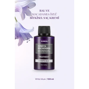 Yoğun Nemlendirici ve Besleyici Saç Kremi KUNDAL Honey& Macadamia Protein Treatment 100ml White Musk