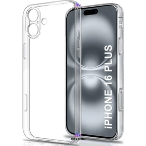 iPhone 16 Plus Kılıf Şeffaf Kılıf 3D Kamera Korumalı 0.7mm Fit Tasarım Esnek Silikon