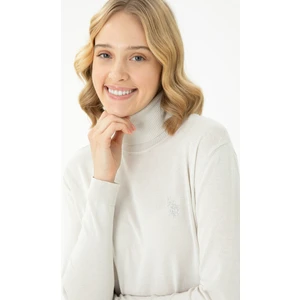 U.S. Polo Assn. Kadın Taş Balıkçı Yaka Basic Kazak 50269012-VR049