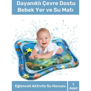 Dayanıklı Sızdırmaz Bebek Aktivite Oyuncağı Bpa Içermez Emekleme Zamanı Yatak Minder Su Oyun Matı