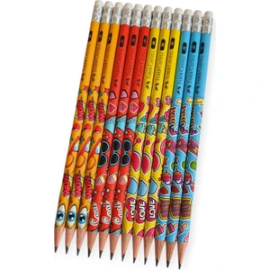 Popart 2b Silgili Kurşun Kalem 12 Adet