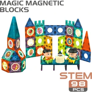 Learning Fun Manyetik Oyuncak Manyetik Blok Seti Stem Oyuncak 52 Parça Magic Magnetic Blocks