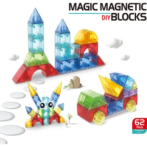 Learning Fun Manyetik Oyuncak Manyetik Blok Seti Stem Oyuncak 62 Parça Dıy Manyetik Küpler