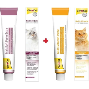 Gimcat Kedi Macunu Malt 100 Gr.  +  Multivitamin 100 Gr. 2 Li Set