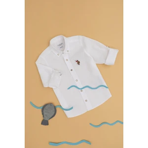 U.S. Polo Assn. Erkek Çocuk Beyaz Gömlek Basic 50283994-VR013