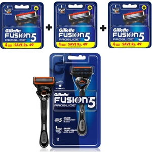 Fusion5 Proglide Flexball Tıraş Makinesi + Yedek Tıraş Bıçağı 4'lü  3 Adet