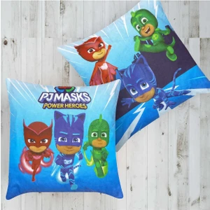 Pj Mask Heroes Çift Yüzü Desenli Kırlent ( 1 Adet 40X40 )