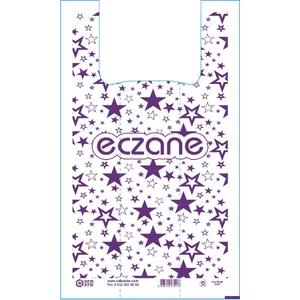 Çabuklar A.Ş Eczane Poşeti Bio Atlet Tipi Büyük Boy Yıldızlı 30 x 50 cm 50 Adet