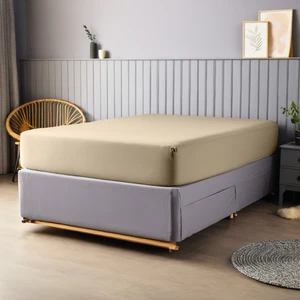 Pamuk 62 Tel Okotex Sertifikalı 90X190+30 cm Yükseklik Tek Kişilik Lastikli Çarşaf