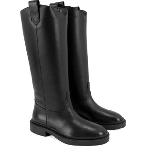 Loar Siyah Kadın Deri Çizme