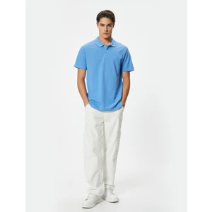 Slim Fit Tişört Polo Yaka Kısa Kollu Pamuklu