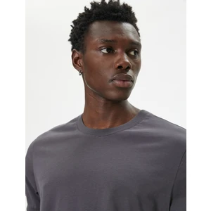Basic Tişört Slim Fit Kısa Kollu Bisiklet Yaka