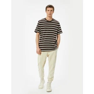 Basic Tişört Bisiklet Yaka Kısa Kollu Pamuklu