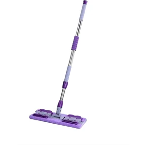 Gilli Store Sihirli Mop Mikrofiber Bezli Mandallı Mop Mor Mop (1 Adet Yedek Bez )
