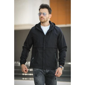 Roseau Slim Fit Su Itici Cep Detaylı Kapüşonlu Erkek Mevsimlik Mont Yağmurluk