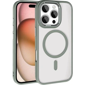 Apple iPhone 16 Pro Kılıf Wireless Şarj Özellikli Redclick Krom Magsafe Silikon Kapak