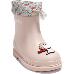 W10277 Bimbi Snoopy Bej Ortopedik Erkek Çocuk Yağmur Çizme