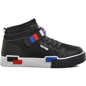 North-F Siyah-Beyaz Unisex Çocuk Spor Ayakkabı