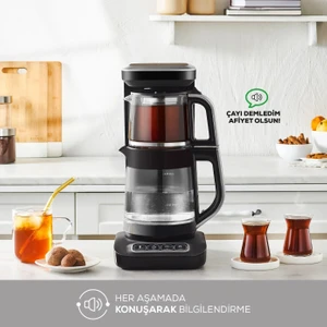 Yeni Çaysever Robotea Connect Wifi Bağlantılı Premium Cam Çay Makinesi Su Isıtıcı Filtre Kahve Makinesi