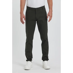 TheSeason Erkek Haki Gabardin Pamuklu Keten Slim Fit Yan Cep Esnek Chino Pantolon