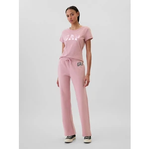 Kadın Pembe Gap Logo Bootcut Fleece Eşofman Altı